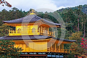 Kinkaku-ji Temple of the Golden Pavilion is aÃÂ zenÃÂ buddhist templeÃÂ and one of the most popular buildings inÃÂ Kyoto , Japan photo